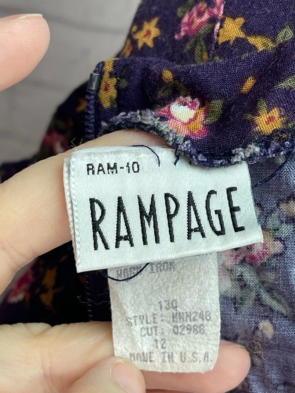Rampage vintage 1990’s Y2K midi dress floral print size 12